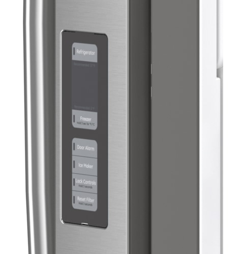 Internal controls with actual-temperature display Internal controls with actual-temperature display