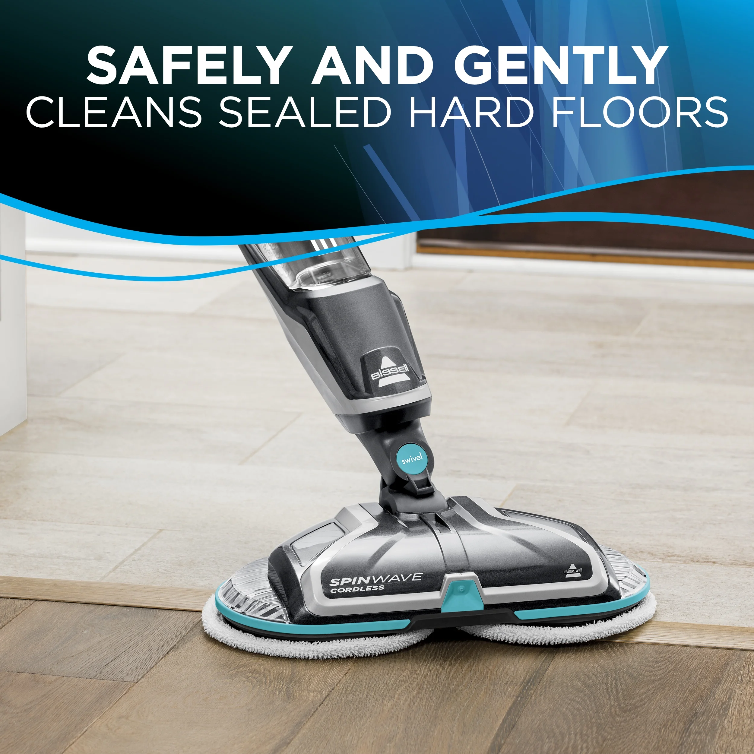 BISSELL Spinwave Cordless Powered Hard Floor Spin Mop and Cleaner, 2315A - Image 3