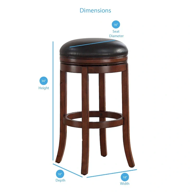 Extra Tall 34-Inch Shelby Swivel Bar Stool