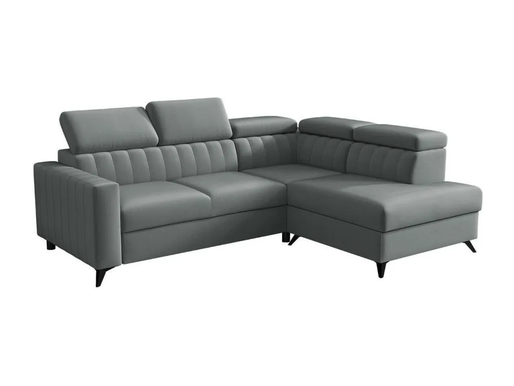 Sofá rinconero Luxmbls 202 Gris Función de descanso Caja de ropa de cama 249x195cm 67016UAQV