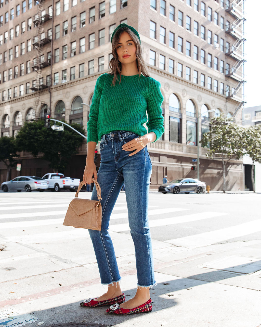 Sweet Devine Moment Knit Pullover Sweater - Green - Se7enfashion