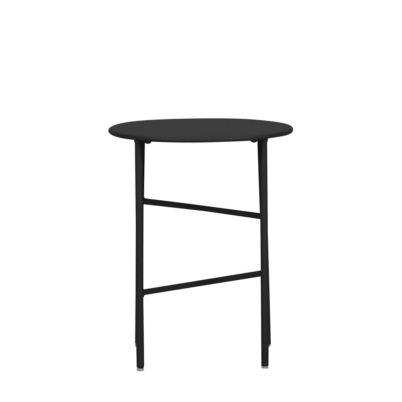 Lisomme Mila metalen tuin bijzettafel zwart - Ø 40 cm