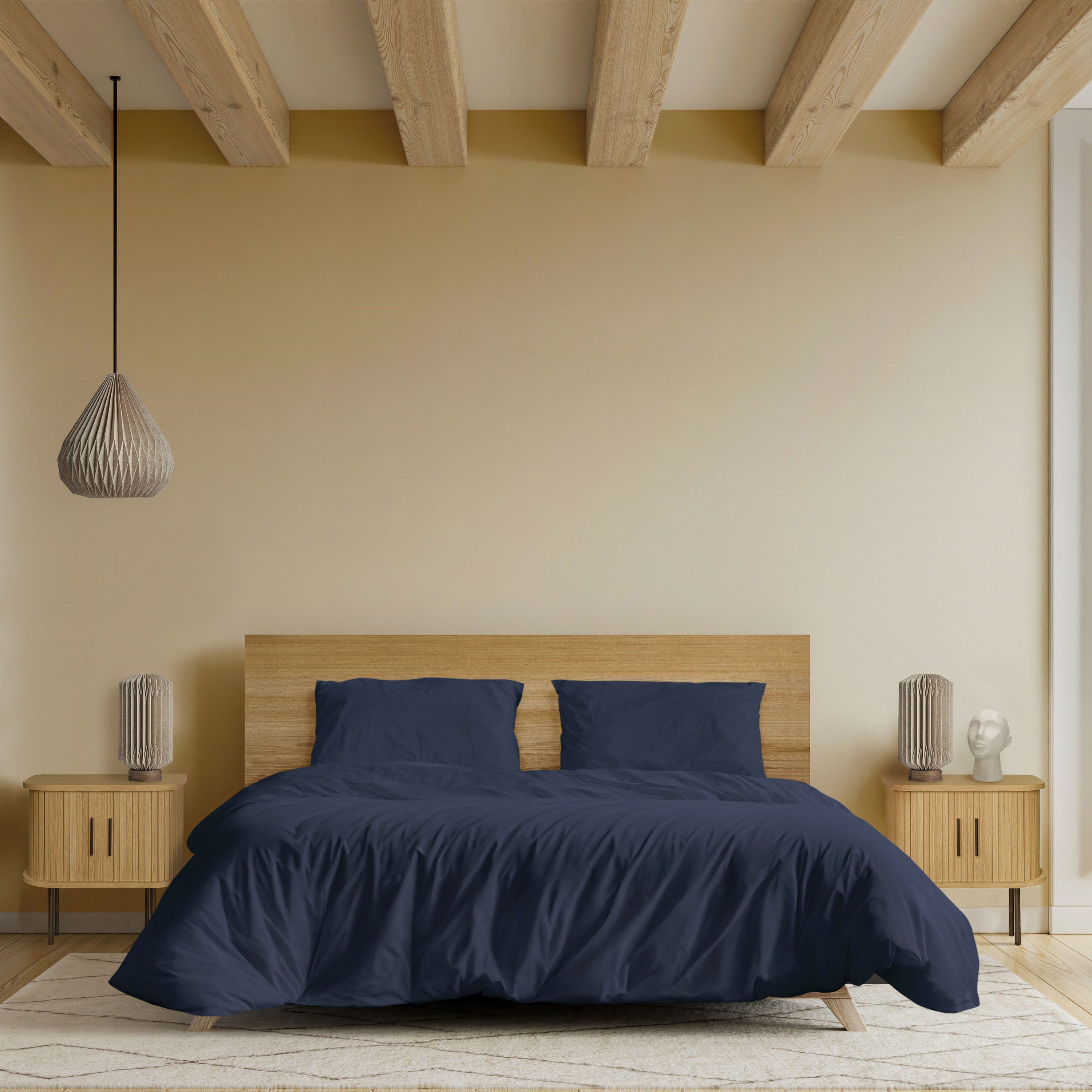 by fonQ Fresh Dekbedovertrek 240 x 220/240 cm - Indigo Blue