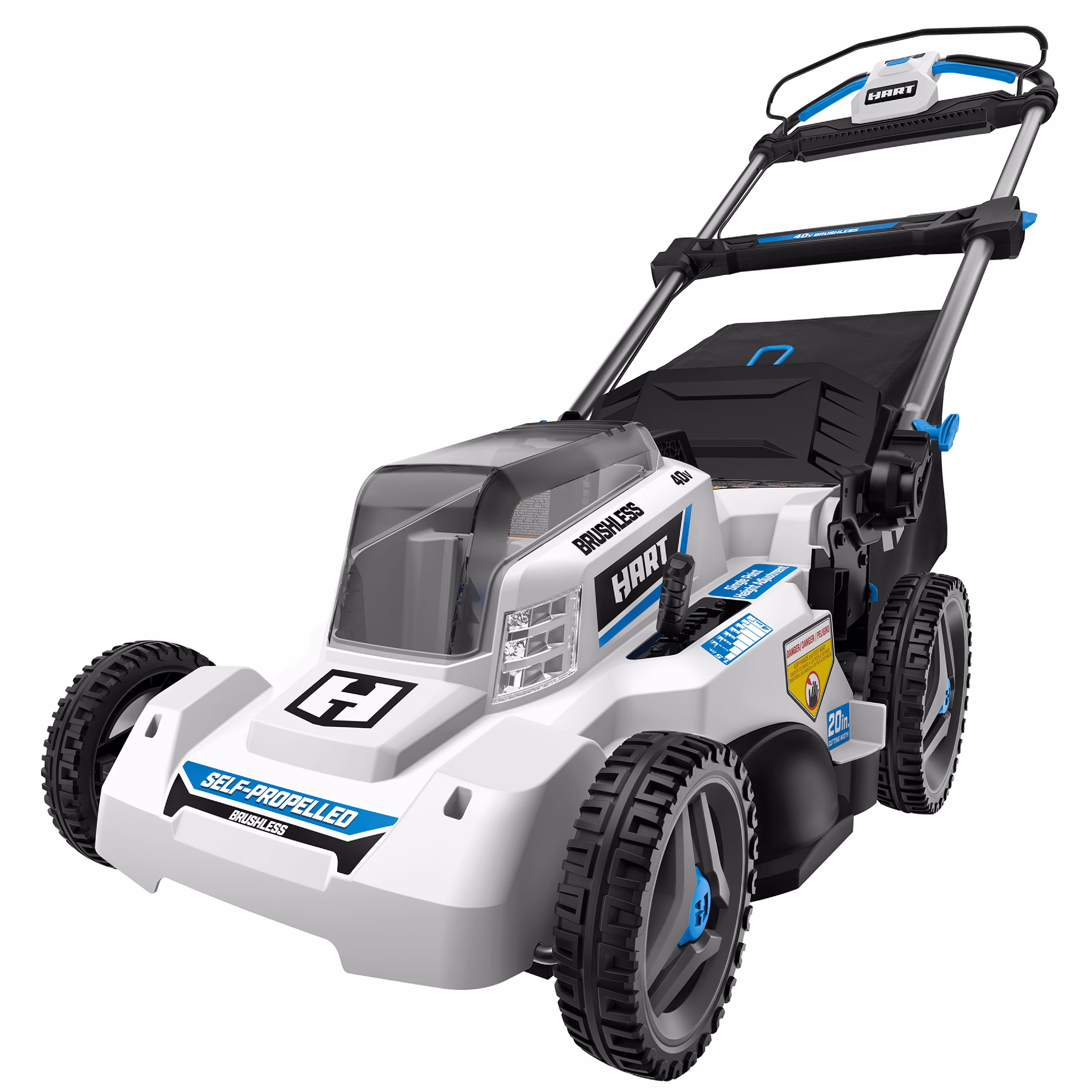 HART 40-Volt Cordless 20-inch Brushless Self Propelled Mower Kit, (1) 6.0 Ah Lithium-Ion Battery - Image 3
