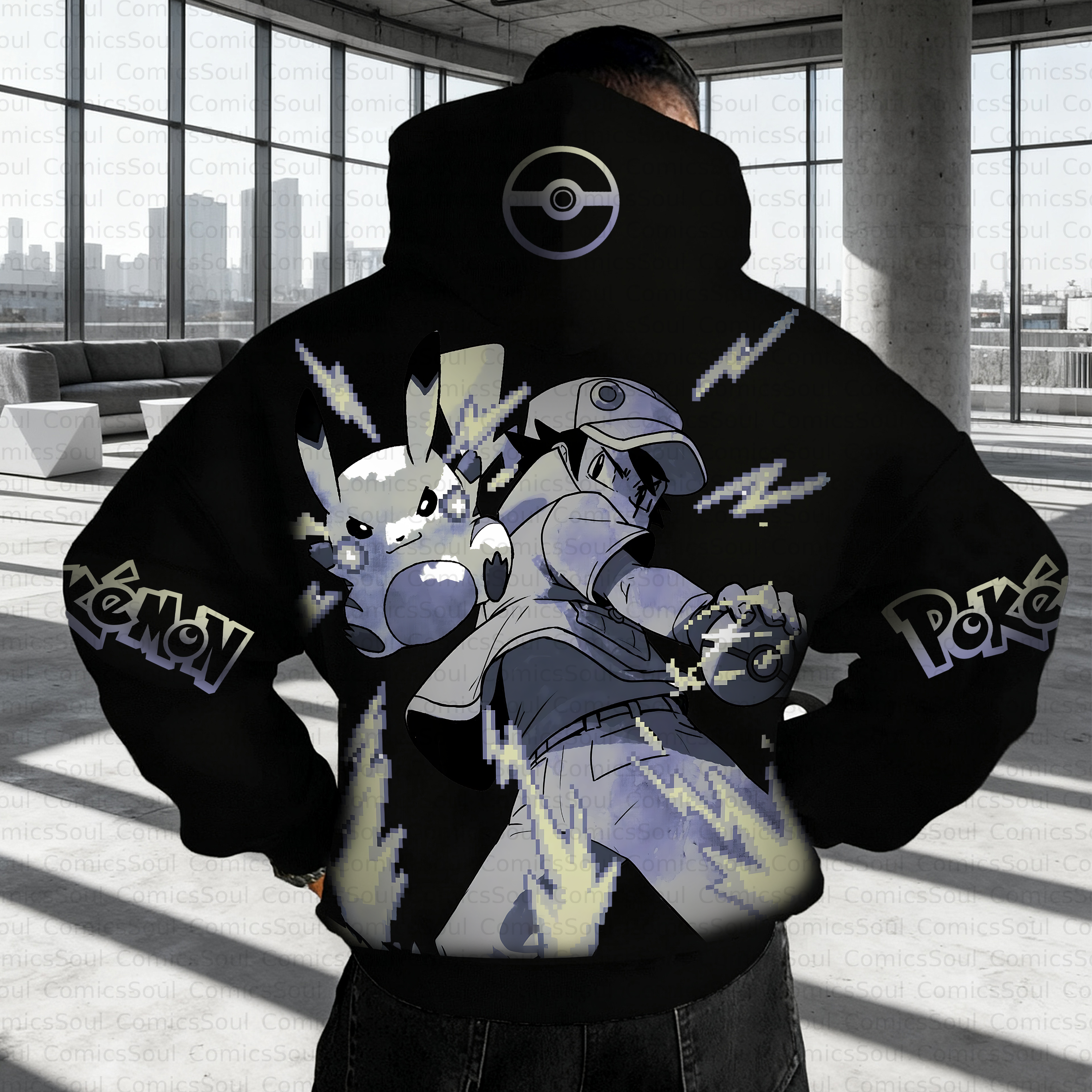 Unisex Anime Inspired Vintage Plush Hoodie