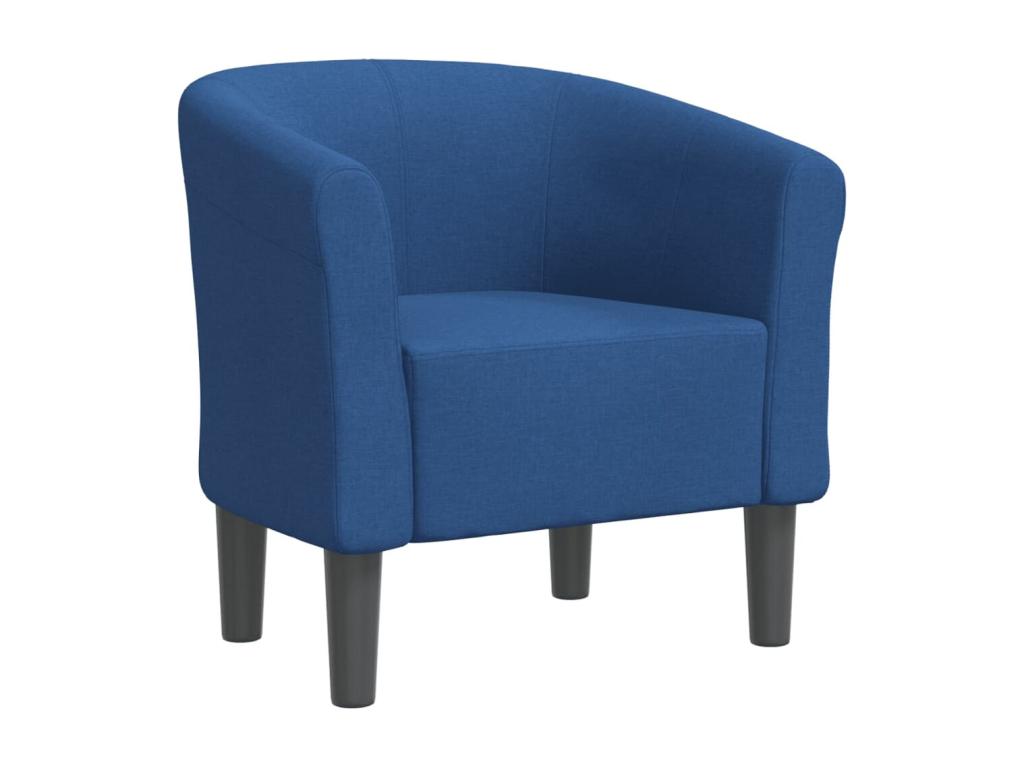 Sillón de tela azul