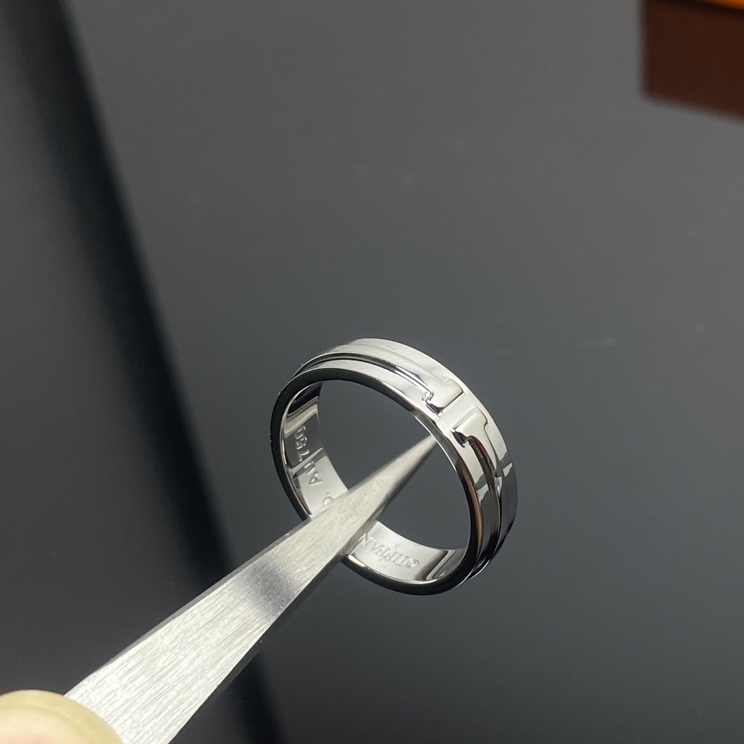 Tiffany Smooth Double T Wide Ring - Original Replica Club