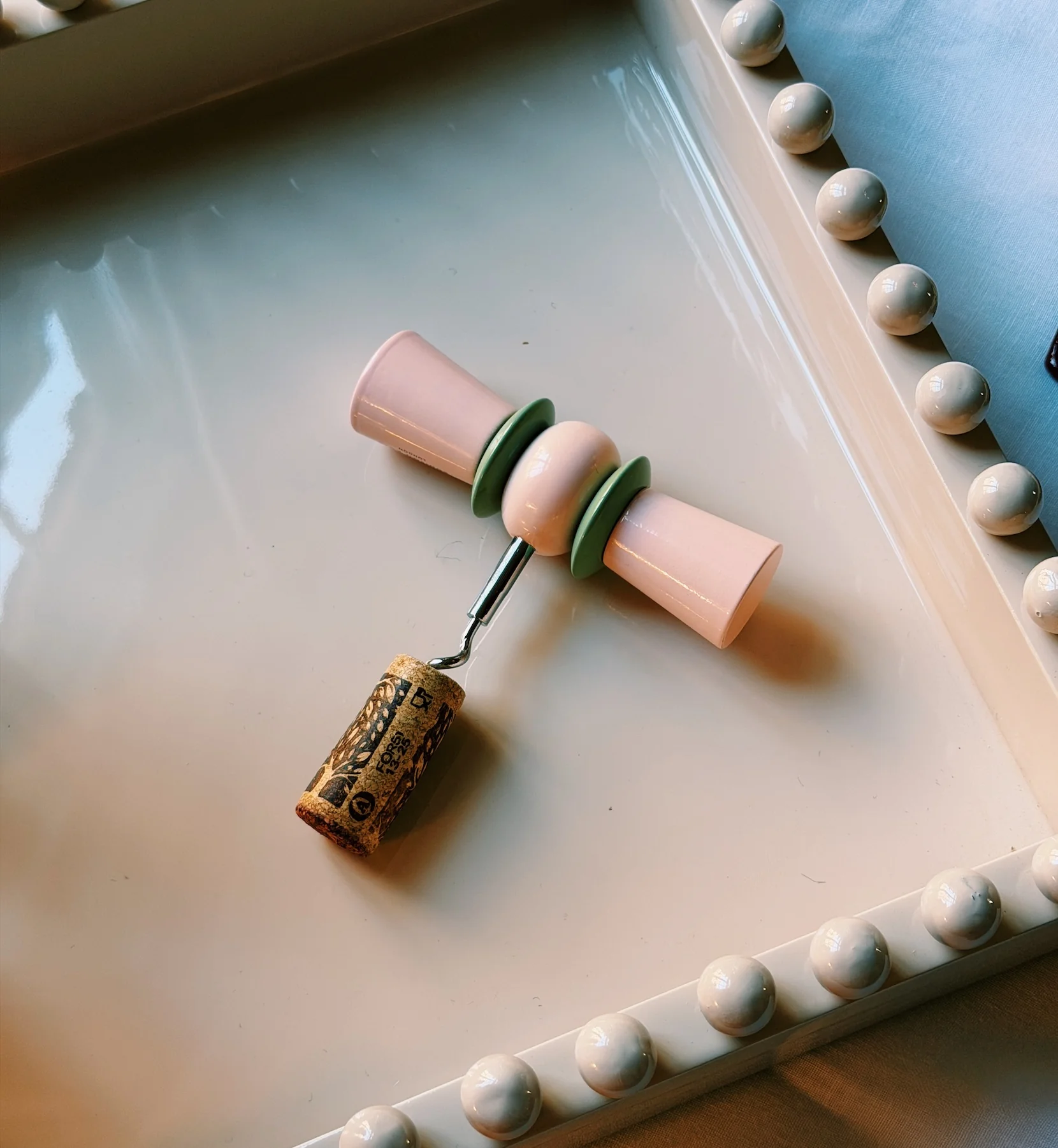 Addison Ross Green & Pink Corkscrew