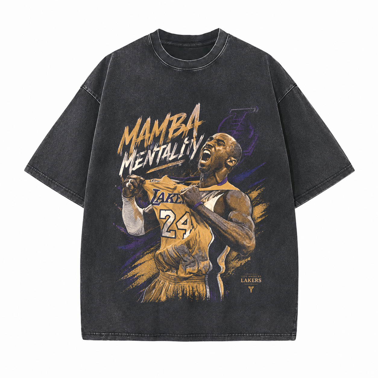 Mamba Mentality Printed Unisex Washed T-Shirt