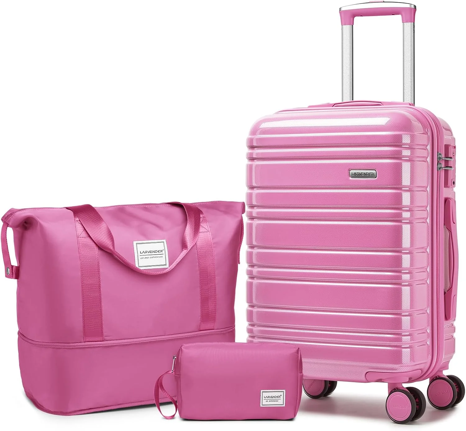 6-piece luggage set, expandable hardshell suitcase set with spinner wheels, lightweight rolling luggage set