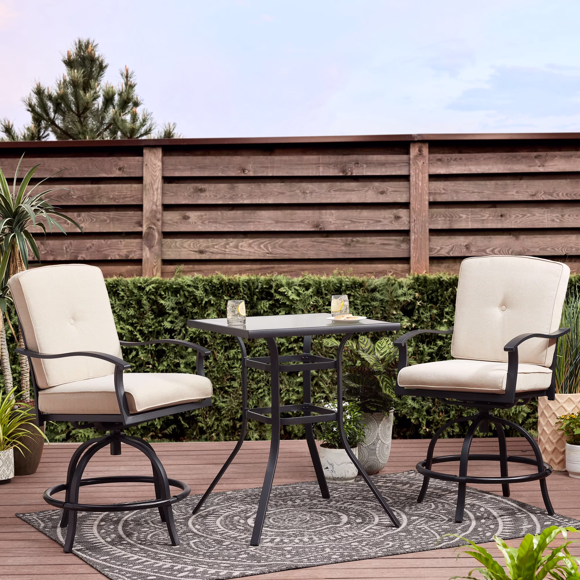 Mainstays Belden Park 3-Piece High Bistro Set - Red - Image 5