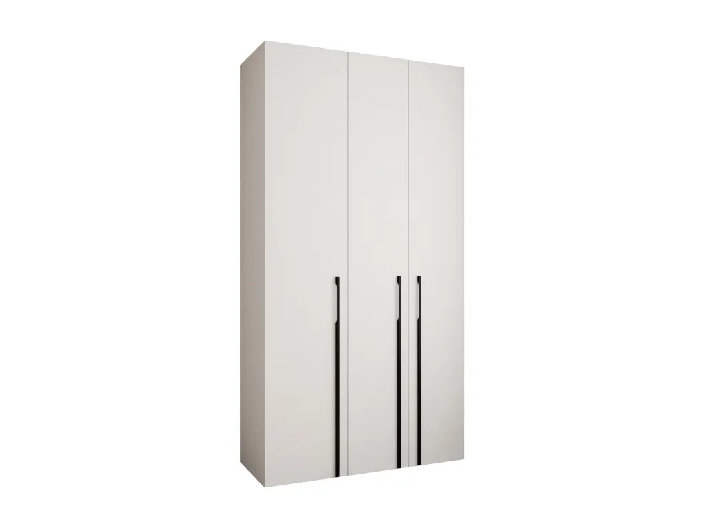 Armario Decounico 3 con puertas batientes 245.5/130/40 3 puertas (blanco/negro)