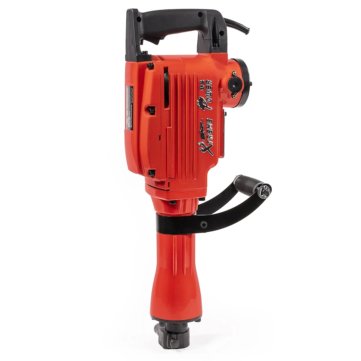 XtremepowerUS Demolition Jack Hammer Heavy Duty, 2200W Electric Jackhammer With Scraping Chisel, 1800BPM Power Drill Concrete Breaker Bar Point & Chisel Bits Chisel Set, Red - Image 2