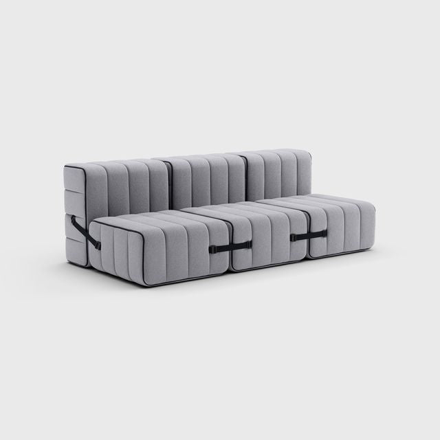 Curt-Set 6 - e.g. Flexibele 3-zitter - Jet - 9803 (Grijs)