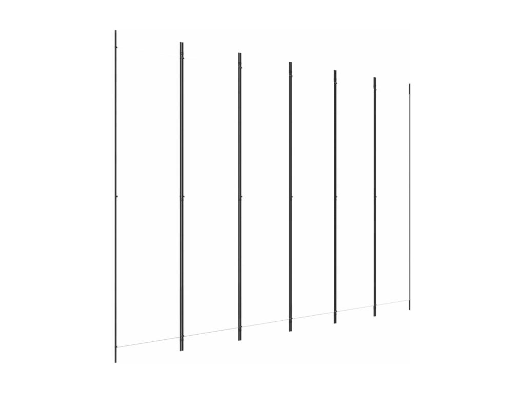 Biombo divisor de 6 paneles de tela blanco 300x220 cm