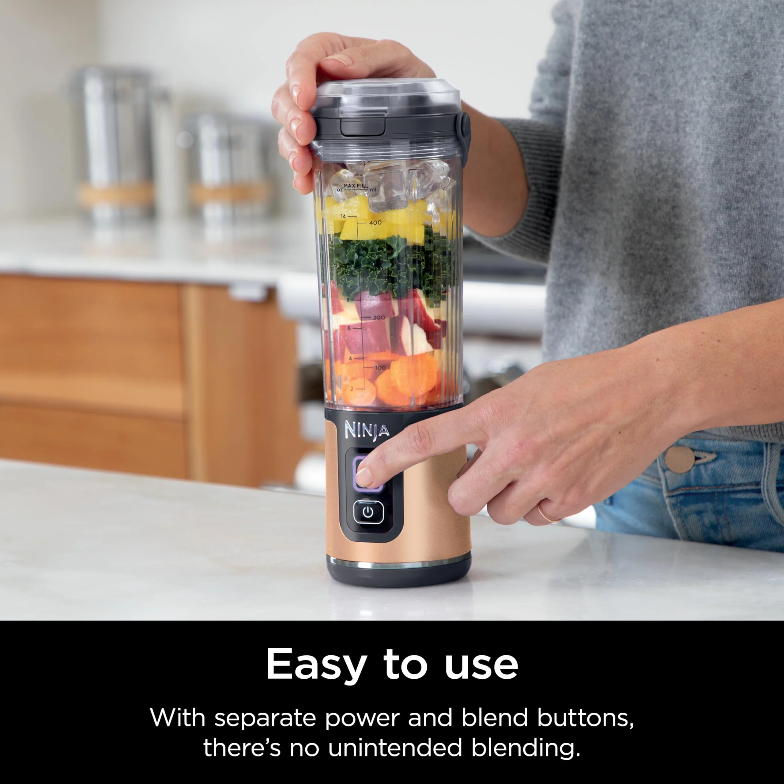 Ninja Blast Portable Blender, Cordless, 18oz. Vessel, Personal Blender for Shakes & Smoothies, BPA Free, Leakproof Lid & Sip Spout, USB-C Rechargeable, Dishwasher Safe Parts, Metallic Purple, - Image 100