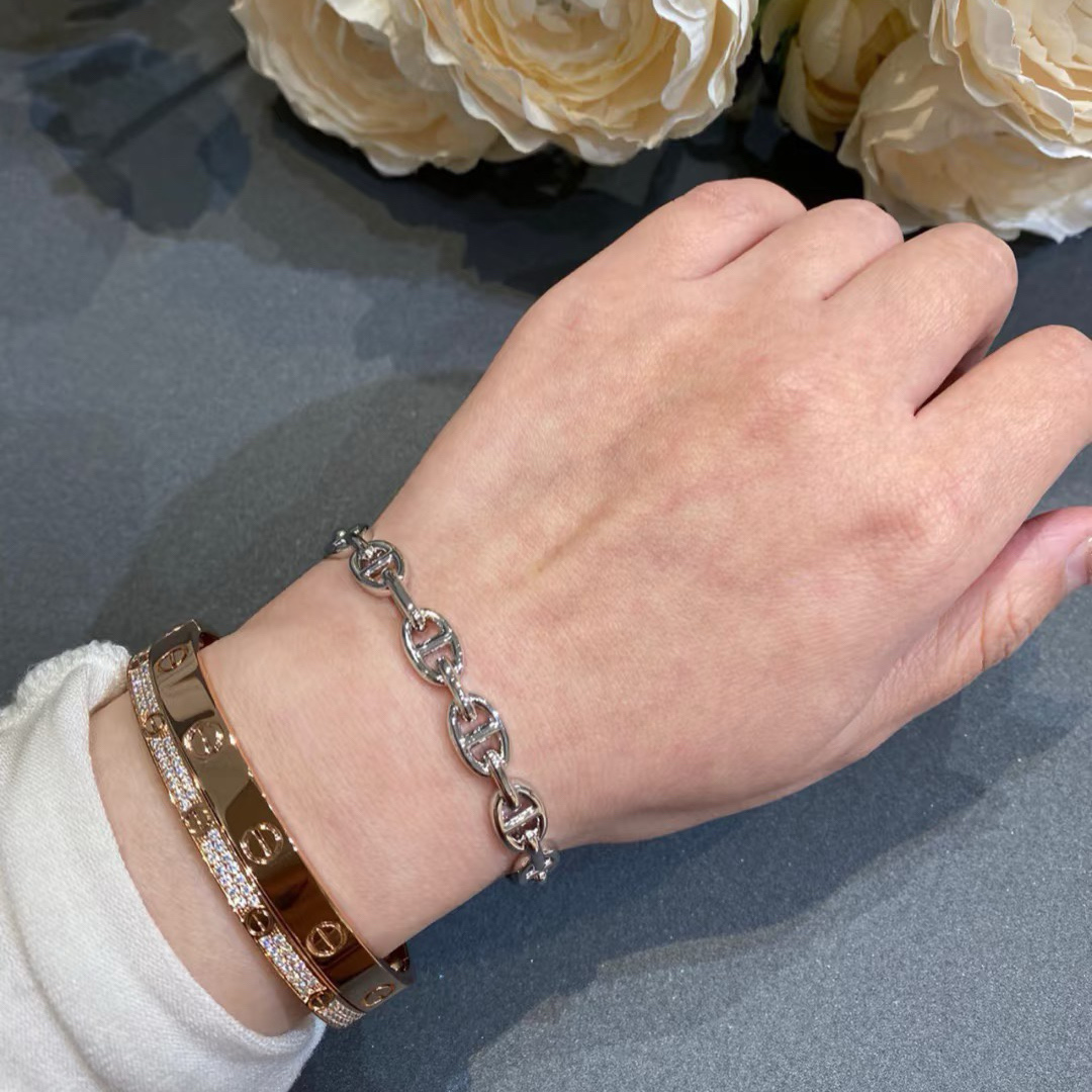 Hermes Chaine D'ancre Enchainee Bracelet Bangle - Original Replica Club