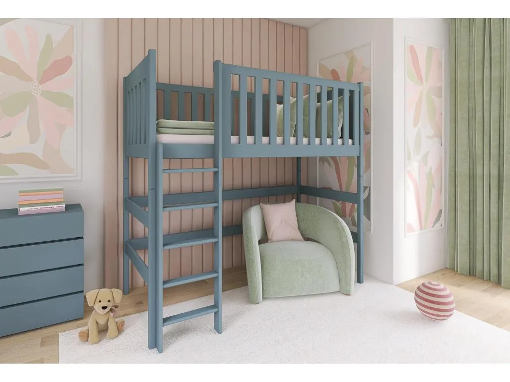 Cama alta Cosinor 80x190 cm grafito liy3237710