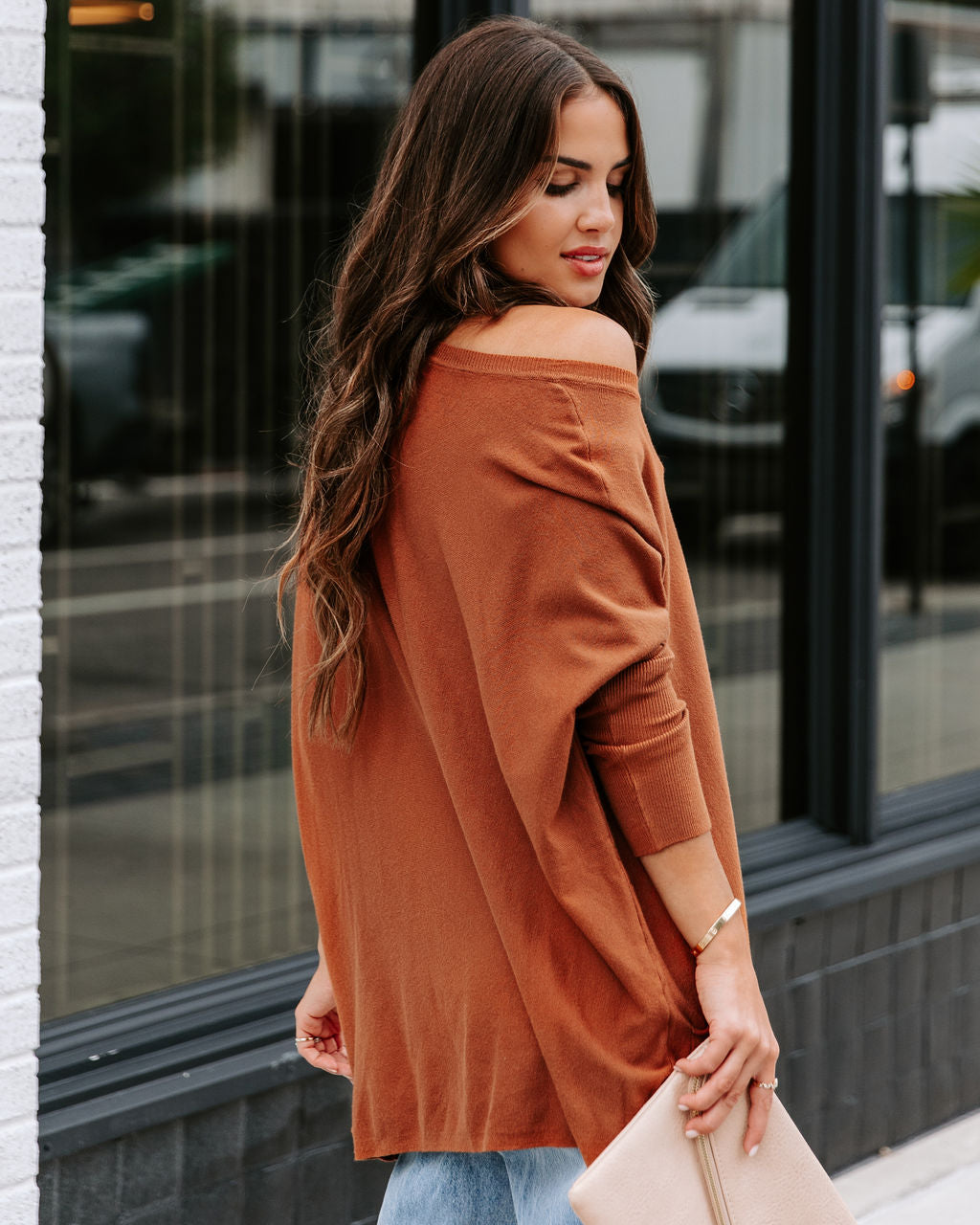 Close To You Pocketed Sweater - Brown - Se7enfashion