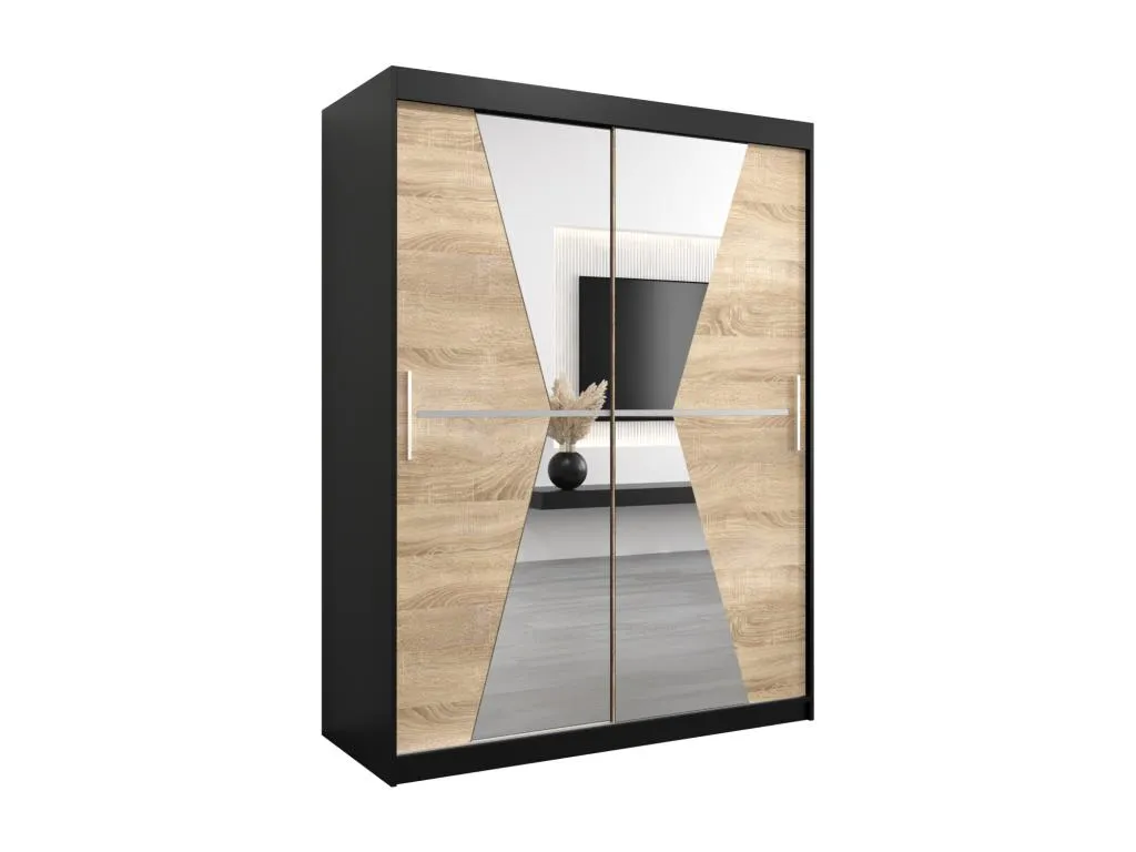 Armario Decocasaes de puertas correderas 200/150/62 2 puertas (negro/Decocasaes) qbgx97644