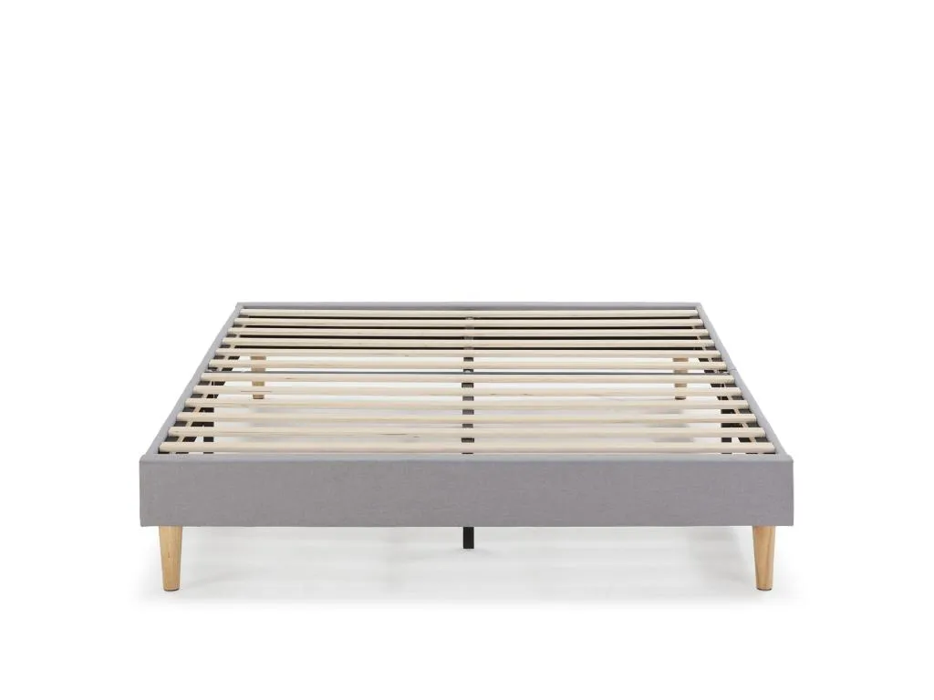 Base tapizada Nidovia 150x190 cm tono gris claro egn1268829