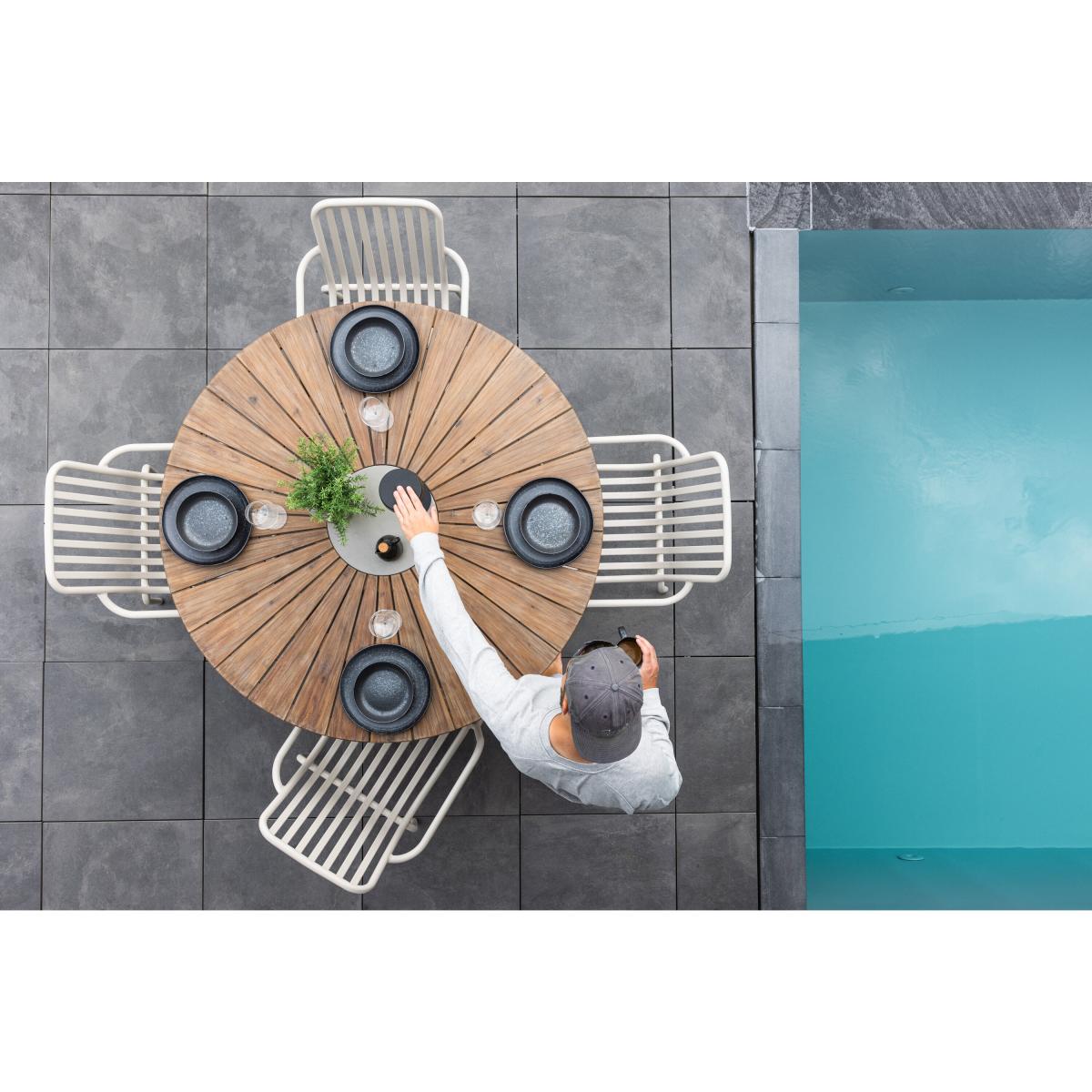 Svea - Tatiana ronde tuintafel - ø140 cm - naturel