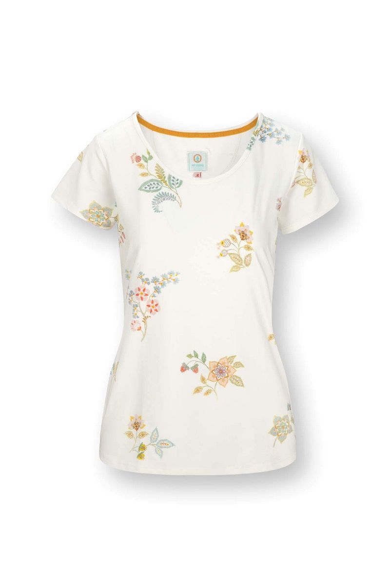 Tilly Top Short Sleeve Blossom Chique White
