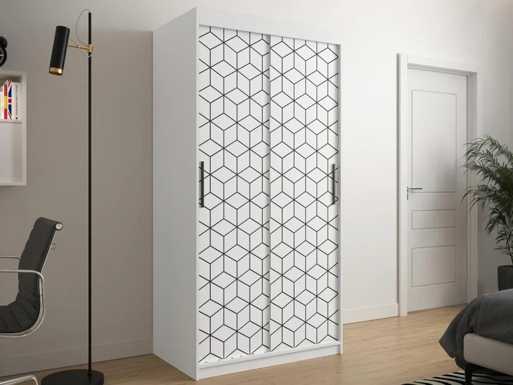 Armario Decounico 280 Blanco 200x100x62cm Puertas de armario - Correderas