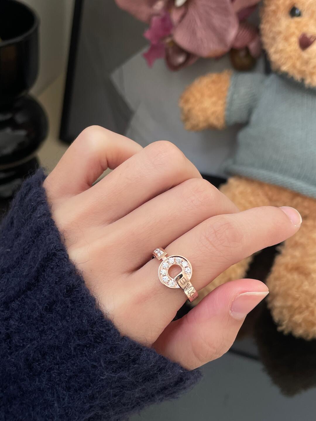 Bvlgari Bvlgari Rose Gold Diamond Ring - Original Replica Club