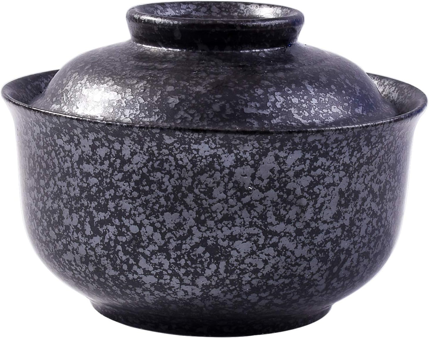 Japanese Style Ceramic Lidded Bowl, 25.4 oz Hand-Painted Ceramic Rice Bowl with Lid, Microwave & Dishwasher Safe Soup Bowl for Rice, Stew, Dessert, Kitchen Dining Tableware