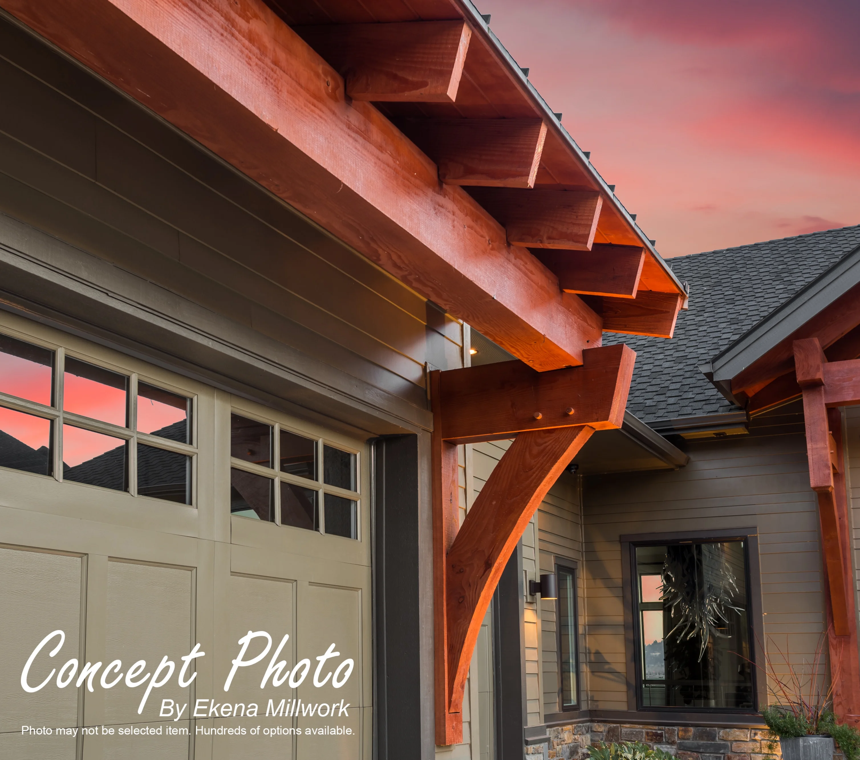 Ekena Millwork 4"W x 18"D x 18"H Thorton Traditional Rough Sawn Bracket, Western Red Cedar - Image 12