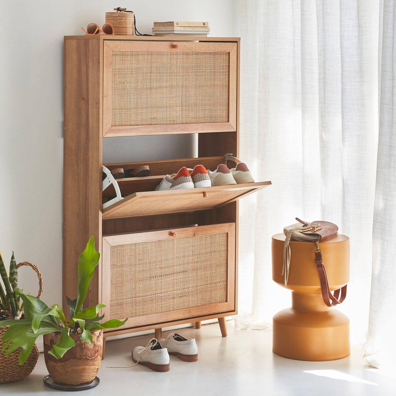 Boheme - Mueble zapatero de caña