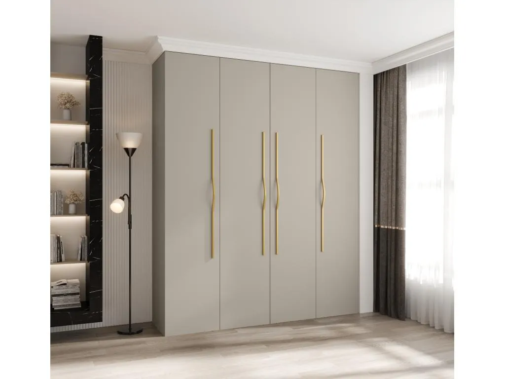 Armario Andreuworldcasa 2 con puertas batientes 245.5/200/50 4 puertas (cachemira/oro)