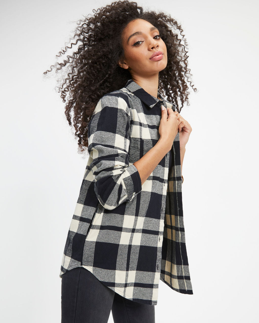 Brad Plaid Pocketed Button Down Top - Se7enfashion