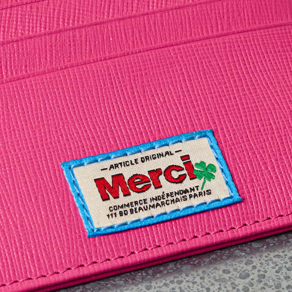 Merci - Porte Carte Plat - Rose