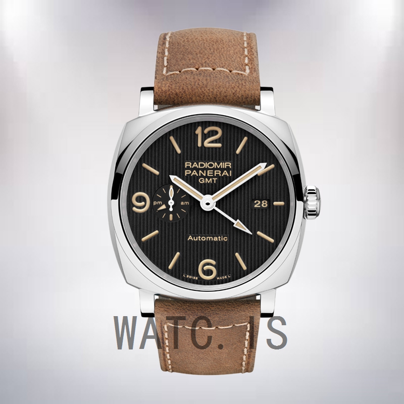 Panerai Radiomir Men's 44mm PAM00657 Leather Strap Black Dial
