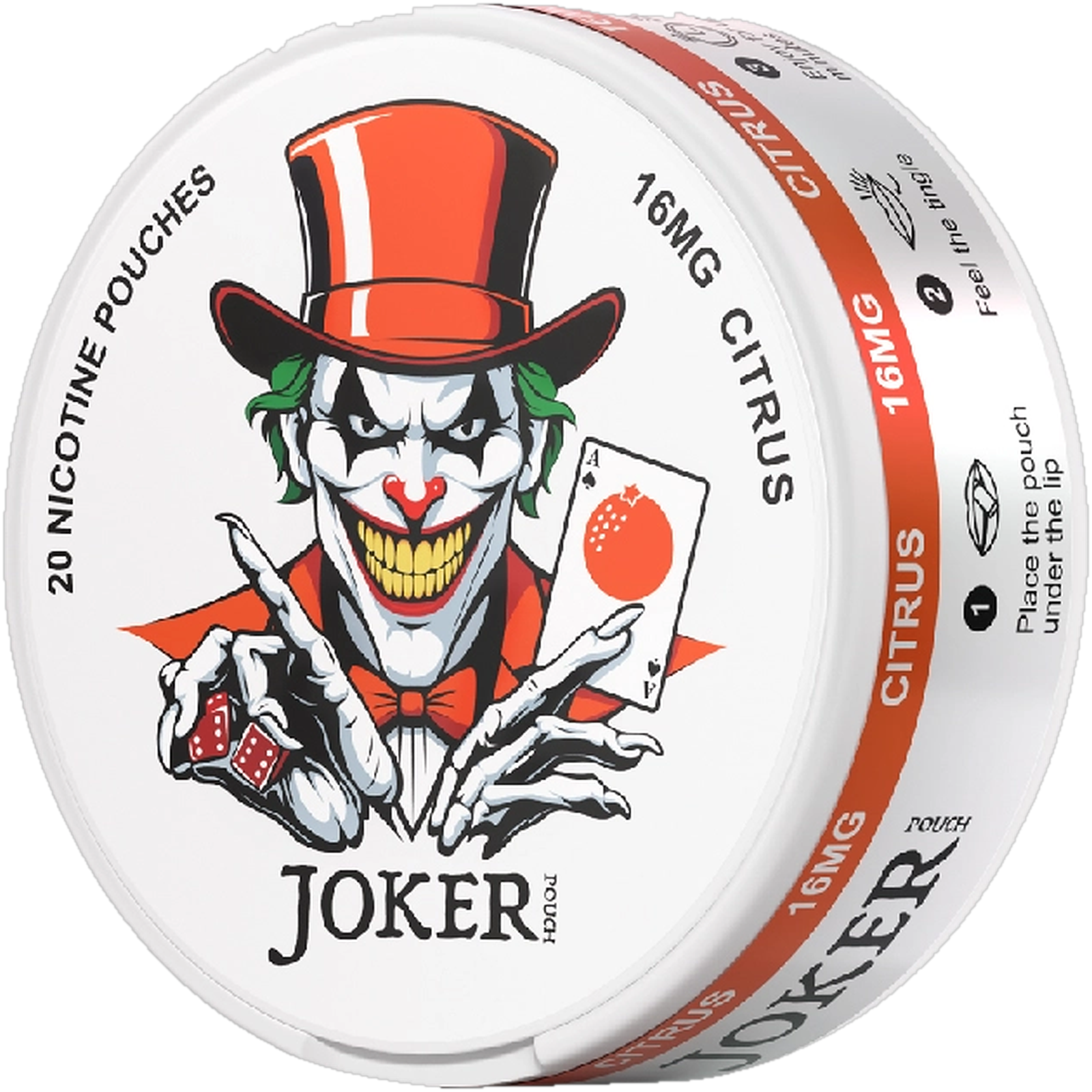 Joker Citrus 16mg nicotine pouches (side)