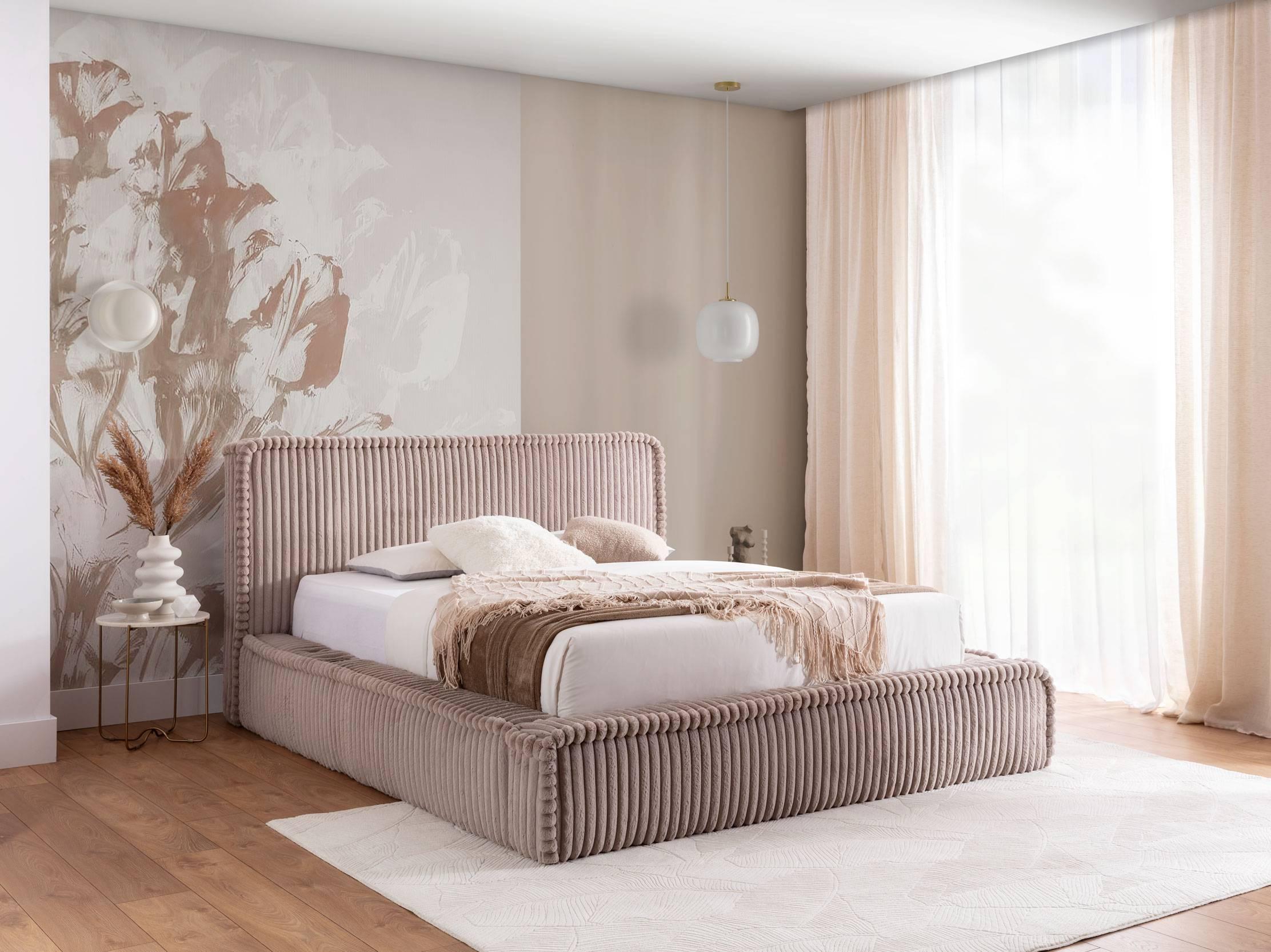 by fonQ Ruffle Bedframe - 160 x 200 cm - Taupe