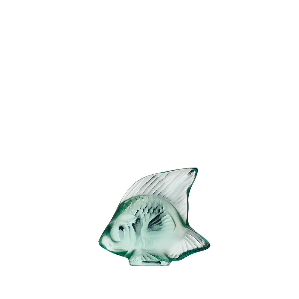 SCULPTURE POISSON - CRISTAL VERT MENTHE