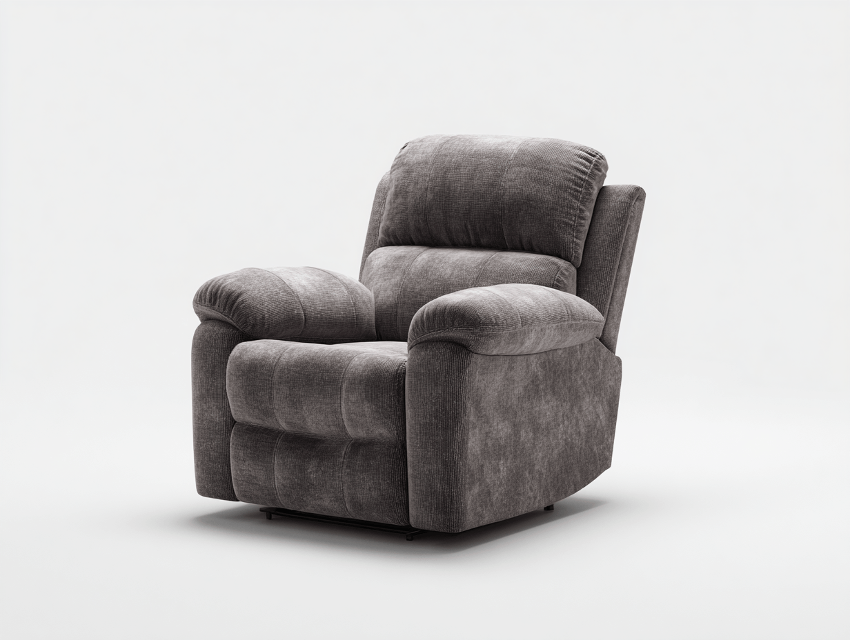 Sillón fijo – tela – gris oscuro – acolchado confortable