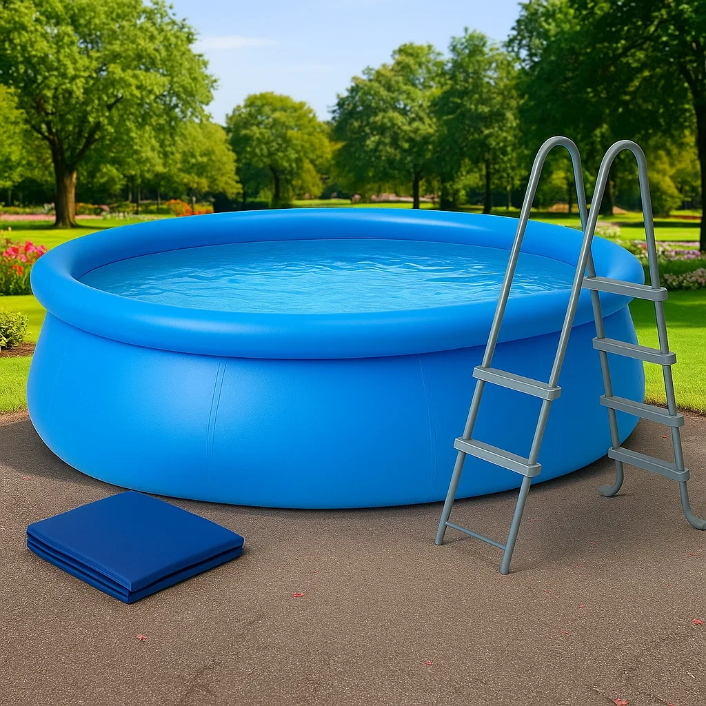 Piscina desmontable redonda con depuradora azul 360x76 cm dqSLWIJw14Xw