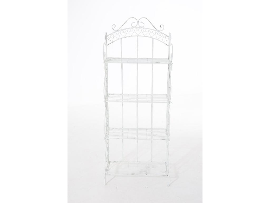 Stante decorativa de hierro para  4 niveles 153x61x33 cm metal blanco Decoratodo tA10020
