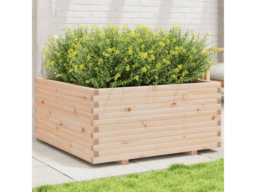 Decoratodo madera maciza de pino 100x100x49,5 cm