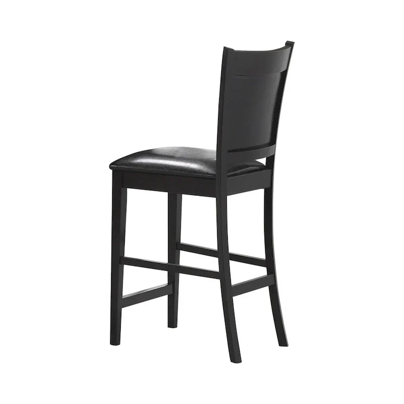 5-Piece Square Counter Height Dining Set in Finley Espresso and Black
