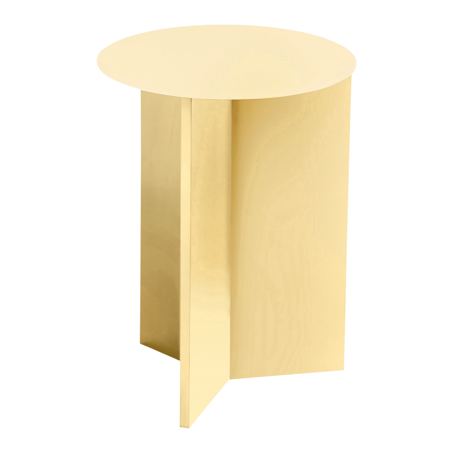 HAY Slit Table Round Bijzettafel Ø 35 cm - Pastel Geel