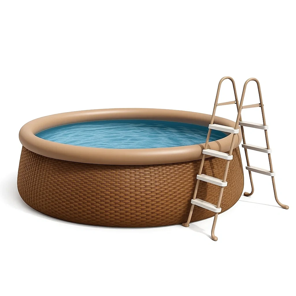 Piscina desmontable 396x100 cm con depuradora color beige/marrón PsbWSBZZ39SI