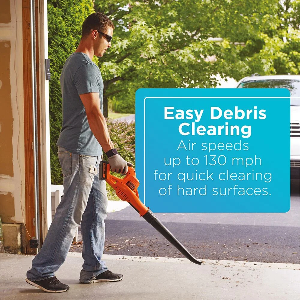 BLACK+DECKER 20V Cordless Leaf Blower, 1.5Ah, Lithium Ion Battery and Charger Included - Image 3