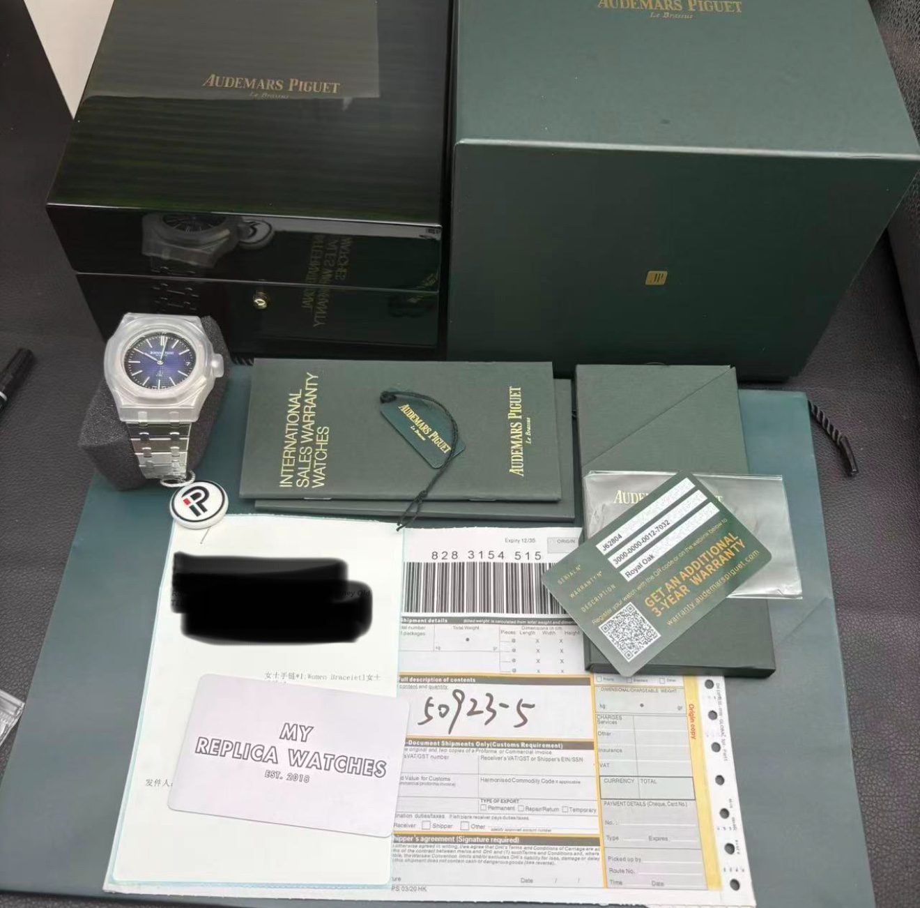 Replica Audemars Piguet Royal Oak Jumbo Extra-Thin Blue 15202IP.OO.1240IP.01
