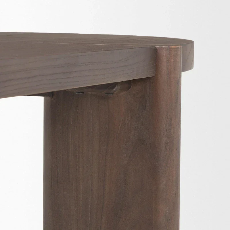Sohan Dark Elm Oval Dining Table - Dimensions: 91.0L x 38.0W x 30.0H