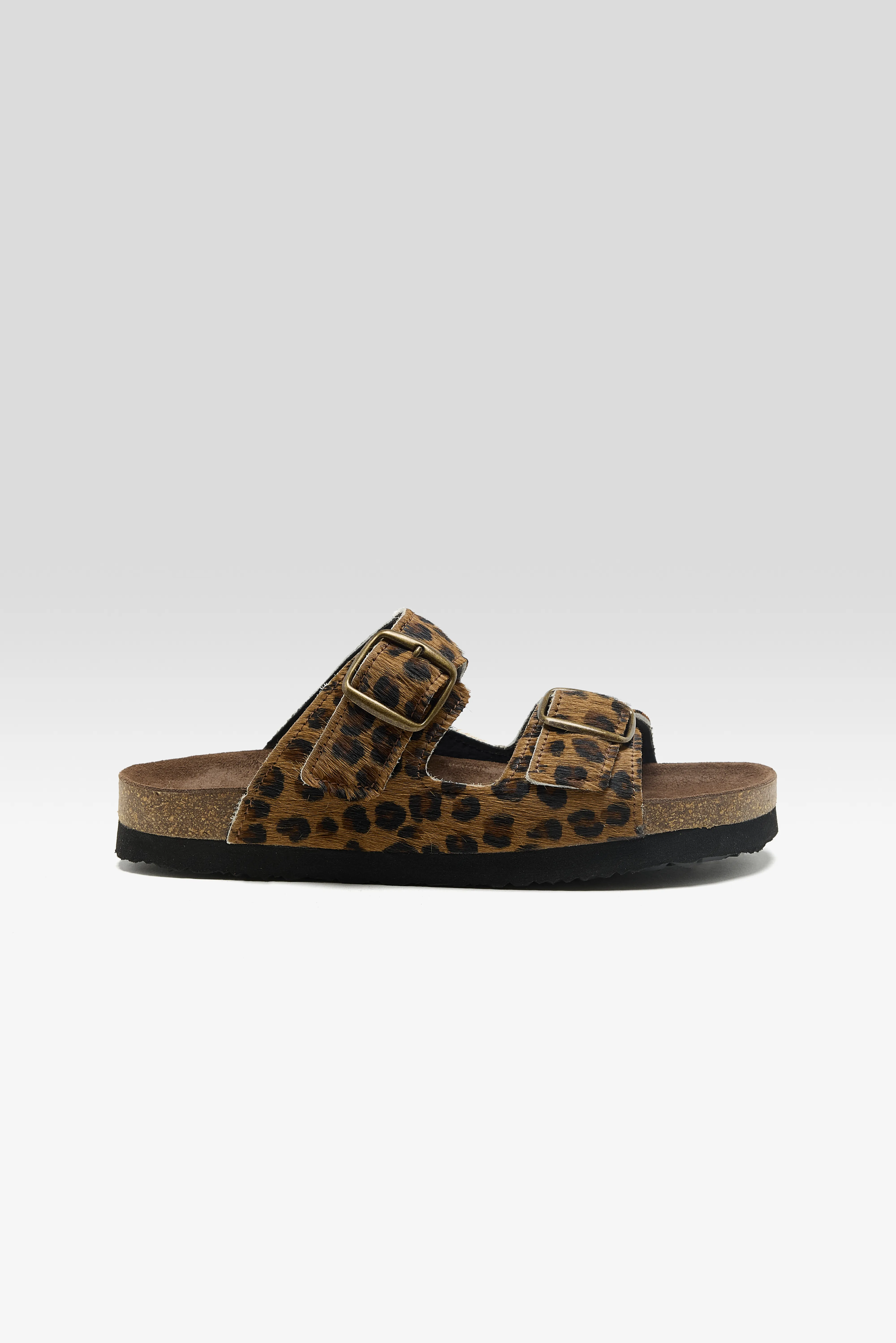 Bellerose Leopard Ponyhair Sandals  (261 / W / BROWN)
